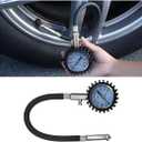 HZEL Car Tire Pressure Gauge (0-100 PSI), Vehicle Air Pressure Gauge Accurate with Large Dial, Automotive Exterior Tyre Stress Gauging Accessories, Universal for Motorcycle Sedan Truck (Silver)