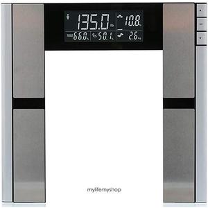 My Life My Shop Digital Body AnalyzerScale- Scale forbody weight, Body Fat, Muscle Mass, Bone Density, Water Weight, 397 Pound Capacity, Gray
