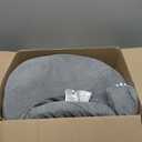 My Brest Friend Nursing Pillow - Deluxe - Enhanced Comfort w/ Slipcover - Ergonomic Breastfeeding Pillow For Ultimate Support For Mom & Baby - Adjustable Pillow W/ Handy Side Pocket, Evening Grey