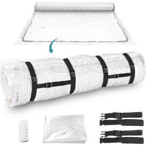 Vacuum Storage Bag for Mattress  Twin/Twin-XL Vacuum Seal Mattress Bag with 4 Straps for Memory Foam and Latex, Easy Moving, Shipping and Storage