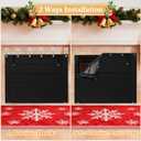 Fireplace Cover, Indoor Fireplace Blanket with Hook & Loop Tapes, Fireplace Draft Cover Stops Heat Loss, Fire Place Draft Stopper Cold Air Blocker Save Energy 39"x32" Black