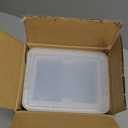 Citylife Small Storage Bins with Lids 3.2 QT- 8 Packs Plastic Storage Containers for Organizing Stackable Clear Storage Boxes,Clear White