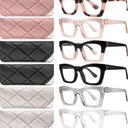 CCVOO Stylish Reading Glasses for Women, Eyeglasses, Blue Light Readers for Women, Computer Eye Glasses, Cheaters Pack of 6