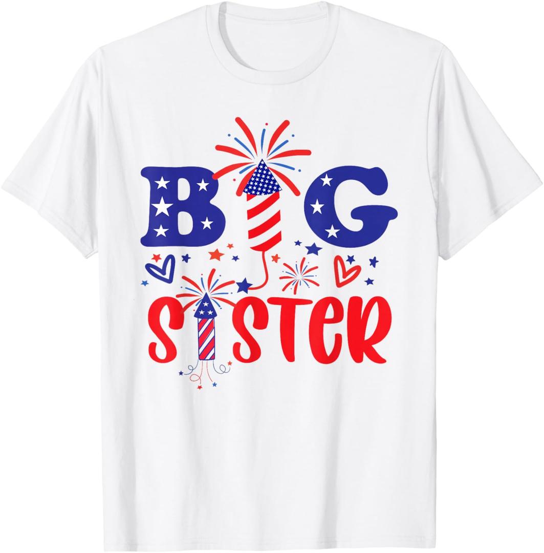This Little is going to be Big Sister, 4th July big sister T-Shirt