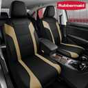 Rubbermaid Leather Car Seat Cover Universal Front Seat Cover, Airbag Compatible, Easy to Install, Water-Resistant and Durable Automotive Seat Cover for Cars, Trucks, SUVs, Vans Beige