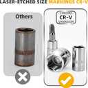 46-Piece Socket Wrench Set, Premium 1/4 inch Metric Socket Set, Ratchet Set with Quick-Release Ratchet and Extension Bar, Compact Storage Case - Perfect for Auto Repair & Home Use