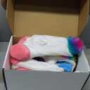 iPlay, iLearn Bouncy Pals Hopping Unicorn Horse, Toddler Girl Inflatable Bouncing Animal Hopper Toy, Outdoor Indoor Plush Ride on Bouncer, Baby Birthday Gift 18 Month 2 3 4 Year Old Kid - Unicorn