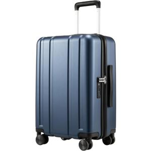 Carry On Luggage 22x14x9 Airline Approved,L2 100% PC Hard Shell Travel Suitcase with Smooth Spinner Wheels TSA Lock(EX-Core,Blue,20 Inch,40L)