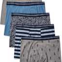 Amazon Essentials Men's Breathable Cotton Underwear Boxer Briefs, Tag-Free, Pack of 5 (L)