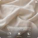 Bedsure 100% Washed Cotton Percale Sheets Queen Size - Linen Like Textured 6-Piece Bedsheet Set with 18" Deep Pocket, Breathable & PureWoven Soft Comfy (Linen, Queen)