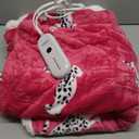 ESTINGO Electric Throw Blanket, 50"x60" Small Heated Blanket Throw with 5 Heating Levels & 4 Hours Auto Off, Super Cozy Soft Sherpa Electric Heated Blanket with Fast Heating (8-Leopard)