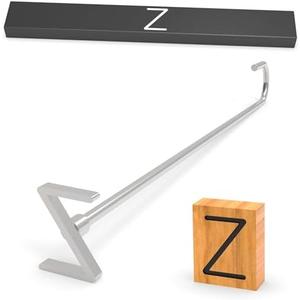 PKPKAUT Steak Branding Irons Personalized for Steak, Buns, Wood & Leather | Personalized Stainless Steel BBQ Brander | Branding Stick with Gift Box | 12" Hand-Forged Handle (3" Letter, Z), 3pack