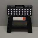 Korpai 9" Folding Step Stool for Adults,Kids,Non-Slip Folding Stools with Portable Handle,Plastic Foldable Step Stool for Kitchen ect,Black,1PC