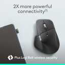 Logitech MX Master 4 for Business, Wireless Mouse with Quiet Clicks, 8K DPI, MagSpeed Scrolling, Logi Bolt Receiver, Bluetooth, Actions Ring, Haptics, USB-C Charging – Graphite