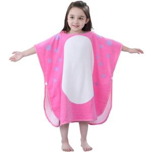LOLANTA Baby Girls Hooded Bath Towels Dinosaur, Children's Beach Towel Pool Poncho SwimKids Terry Cloth Cover-Ups 100% Cotton (Pink#B, 1-3T)