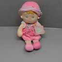 June Garden 12" Soft Dolly Emilia - Stuffed Soft Baby Doll Gift for 1 2 3 Year Old Girls - Pink Dress