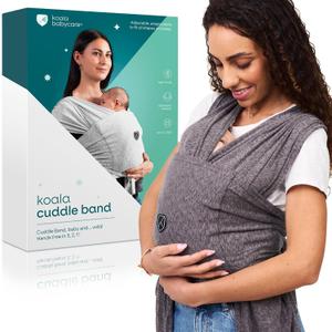 Koala Babycare Baby Carrier Wrap, Easy to Wear As a T-Shirt - Original Baby Carrier Newborn to Toddler - Sling One Size Fits All - Baby Wraps Carrier Up to 22lbs