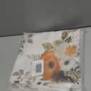 Merrycolor Farmhouse Flower Decorative Throw Pillow Covers 18X18 Inch Set of 4 Autumn Orange Fall Floral Leaves Pillow Covers Linen Cushion Case Fall Decor for Home Sofa Bed