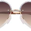 ANDWOOD Trendy Heart Shaped Sunglasses Womens Rhinestone Love Eye Sun glasses Metal Lovely Fashion Diamond Sunnies