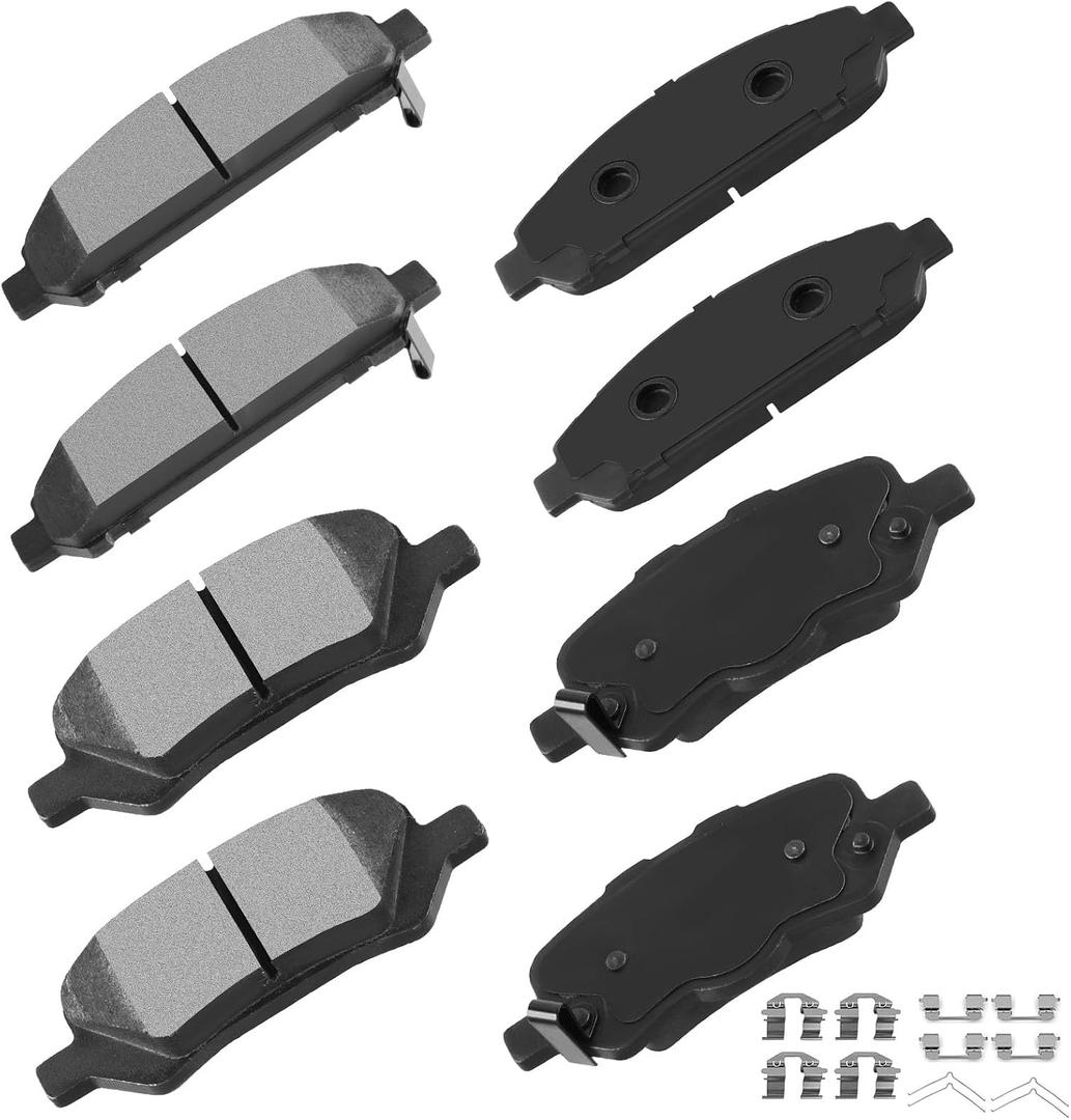 cciyu D1401 D1402 Front & Rear Ceramic Disc Brake Pads Kit For Toyota Venza 2009-2016 8PCS