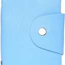 misppro PU Leather ID Credit Card Wallet Holder - 20 Card Slots, Slim & Lightweight, Perfect for Travel, Gift for Women & Men, Blue