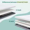 Releep 3 Inch Firm Mattress Topper Queen Size, Memory Foam Bed Topper with Soft & Firm Options for Back Pain Relief, Mattress Topper with 2-Sided Cover, Ergonomic 5-Zone Design, CertiPUR Certified