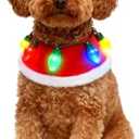 Dog Christmas Outfit Red Festive Holiday Pet Costume Clothes Accessory Light Up Bandana 2xl