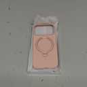 TORRAS Q3 Silicone 360 Spin for iPhone 17 Pro Case with Stand, Fit for MagSafe, Magnetic Ring Kickstand with Camera Control, Liquid Silicone Rubber Soft Phone Case for iPhone 17 Pro 6.3'', Bliss Pink