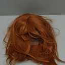 Rugelyss Auburn Short Straight Bob Wig with Bangs 12 Inches Copper Red Ginger Synthetic Hair Wigs for Women and Girl with Wig Cap fits for Halloween and Cosplay Costume Party