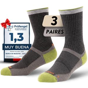 Juclise Lightweight Merino Wool Hiking Mirco Crew Socks Compression Moisture Wicking Anti-Blister Cushioned Breathable