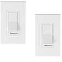 CLOUDY BAY in Wall Dimmer Switch for LED Light/CFL/Incandescent,3-Way Single Pole Dimmable Slide, 600W max Incandescent,150W max Dimmable LED/CFL, Cover Plate Included, Pack of 2