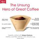 Melitta #4 Cone Coffee Filters, Natural Brown, 100 Count (Pack Of 6), 600 Total Filters - Fits all 8-12 Cup Cone Coffee Makers and Pour-Overs, Compostable, Tear-Resistant
