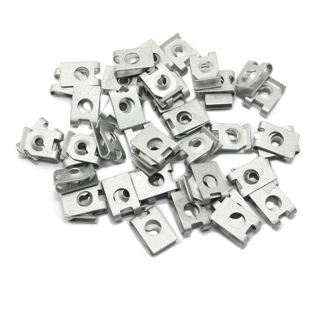 50pcs #10 Spring Steel Speed Fastener U Nut Clip U Speed Nut