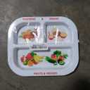 Health Beet MyPlate Portion Control Plate, 8" x 10" - Kids Plate with 3 Divided Sections for Protein, Grains & Fruits + Veggies, Dishwasher & Microwave Safe Plates with Dividers, 1 Pack