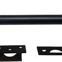 QCAA Solid Brass Dutch Door Bolt, 12", Matte Black, Made in Taiwan, 1 Pack