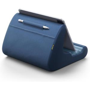 Lamicall Tablet Stand, Pillow Holder for Bed - Soft Pad Lap Mount With Stylus Mount & Pocket for iPad Pro 12.9, Air, Mini, Kindle, Galaxy Tab and 4-13" Tablets, Royal Blue