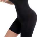 High-Waist Seamless Shapewear Shorts, No-Roll Waistband, Tummy Control for Daily Wear, M-4XL (Black)