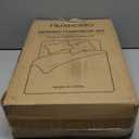 MUXHOMO 7 Pieces Queen Comforter Set, Seersucker Bed in a Bag Queen Size, All Season Luxury Bedding Set with Comforter, Flat Sheet, Fitted Sheet, Pillowcases & Shams, Navy Blue (Queen (88"x88"))