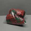 Unittype 2 Pcs Christmas Green and Red Tablecloths 30 x 72 Inches Vinyl Fitted Elastic Edge Flannel Backed Rectangle Tablecloths for Xmas Dining Party Home Decoration