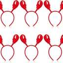 Waydress Crab Headbands, Red Crayfish Lobster Claws Headband, Hair Hoop, for Cosplay, Seafood Lovers