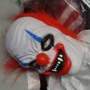 JOYIN 65" Halloween Hanging Scary Clown Decorations with Chain, with LED Lights Talking Animatronics Decor Outdoor Indoor for Haunted House Lawn Yard Patio