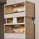 New Age Pet ECOFLEX Two Large Reptile Enclosures with Matching Stacker Combo Set in Maple