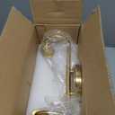 Bathroom Light Fixtures, 2-Light Gold Vanity Light Fixtures with White Tulip Glass Shades, Bathroom Lighting Fixtures Over Mirror for Bedroom, Living Room & Hallway (Bulbs Not Included)