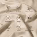 Bedsure King Size Pillow Cases Set of 2, Cooling Pillow Cases King, Rayon Derived from Bamboo Beige Pillowcases, PureWoven Silky Soft Cool Bedding Pillow Covers with Envelope Closure, 20x36 Inches