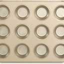 Glad Mini Muffin Pan Nonstick - Heavy Duty Metal Cupcake Tin with Small Baking Cups, Mini 12-Cup