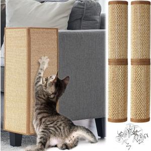 Newwiee 2 Pcs 23.6 x 15.7 Inch Couch Cat Scratch Protector Sofa Cat Scratching Mat with Helical Nails, Protector Pads for Pet Indoor Furniture Sofa Couch Covers Carpet