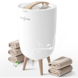 Towel Warmer Bucket 25L Rapid Heating - Luxury Towel Warmers for Bathroom with Bluetooth Speaker, Fits up to 3 Oversized Towels, Blankets, Bathrobe - with Timer, Mood Light (White)