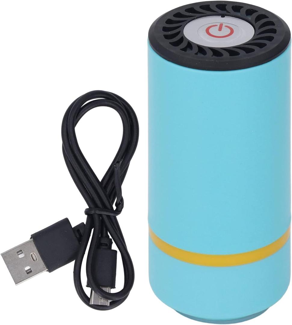 Electric Vacuum Sealer, K02 280 Motor Handheld 50-60Kpa Automatic Sealing Machine DC 5V for Clothing Food Packaging (blue)