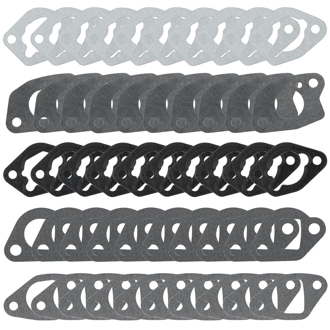Predator Hemi 212 Carburetor Exhaust Intake Gasket Kit, Small Engine Carb Head Gaskets Material Compatible with 196cc 212cc GX160 GX200 Power Equipment (50Pcs 212cc/GX160 Carb Gasket)
