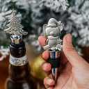 Set of 4 Christmas Wine Stuffed Christmas Decoration, Christmas Party Decoration Gift, Bridal Shower or Baby Shower Party Gift Gift for Guests Christmas Decoration SouvenirAlloy